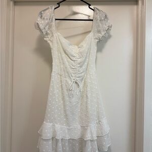 Princess Polly White Ruffled Dress